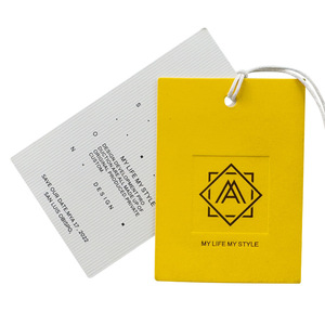 High Quality Recyclable Silver logo Hangtags Swing <strong>Tags</strong> for Clothes - Product Image 2