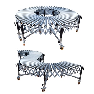 Transportador de rodillos telescópico Transportador de rodillos accionado por gravedad extensible para plataforma de carga y descarga - Product Image 1