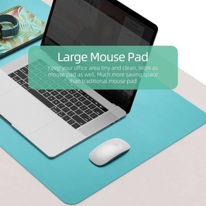 Tappetino da scrivania per Computer a doppio uso esteso verde menta impermeabile e a prova di olio ampio tappetino per Mouse in pelle sintetica - Product Image 2