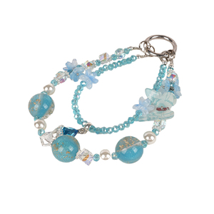 الحبل الهاتف المحمول لطيف الماس كعكة الكريستال الحبل حجر الراين حبة المفاتيح المعصم قصيرة مطرز سلسلة - Product Image 4