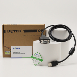 UOTEK USB RS232电缆转换器usb-a至RS-232适配器1.5M DB9母COM连接器，带静电保护UT-8823F