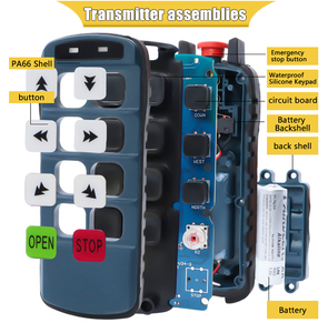 Sistema de control remoto industrial inalámbrico de grúas de coche de código rodante de doble velocidad de 6 canales superventas - Product Image 3