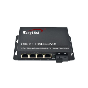 高质量4端口媒体转换器10/100Mbps以太网交换机，带155毫米SC光端口，用于可靠的网络通信 - Product Image 1