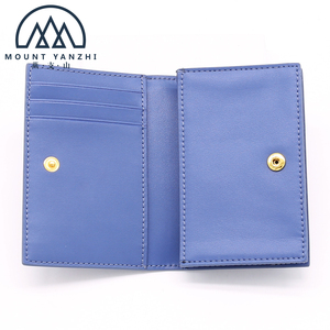 High Class Customized Logo Business Card <strong>Holder</strong> Leather Wallet Work Bank Credit ID Cardholder <strong>Euro</strong> Coin Purse RFID Bifold Wallet - Product Image 6