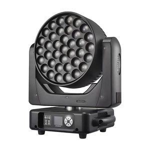 מעגל שליטה שליטה 37 x15w 4in1 rgbw הוביל שטיפת קרן לשטוף זום זז ראש אור הבמה עבור תיאטרון הכנסייה קונצרט מועדון הלילה
