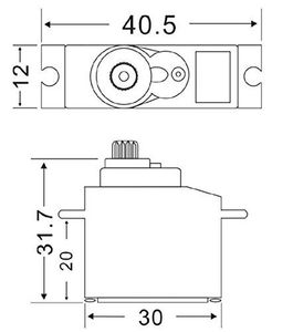 17g Metal dişli dijital Servo 3.5kg 0.13sec 25T EMAX ES3054 RC uçak helikopter için - Product Image 5