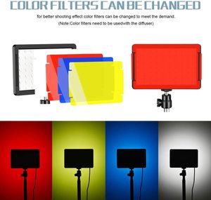 Led Video aydınlatma kiti dim 5600K USB 70 LED Video işığı ile Mini ayarlanabilir Tripod standı ve renk filtreleri masa üst - Product Image 2