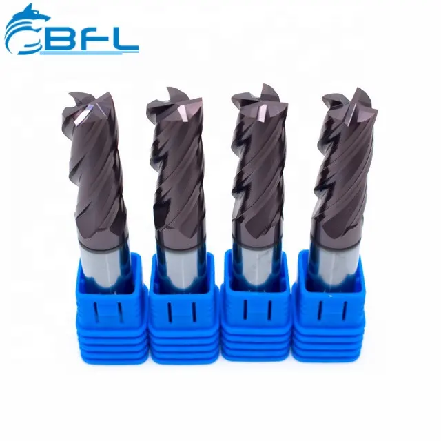 BFL Solid Carbide Endmill CNC Cutter Tool Cho Kim Loại Phay Cutter Router Bits Vuông Mặt Cuối Mill HRC 45/55/60/70