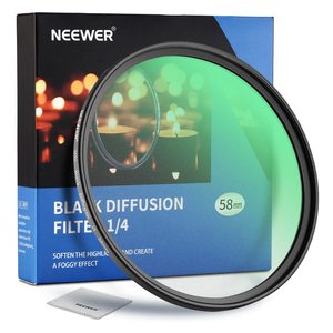 NEEWER <strong>58mm</strong> Black Diffusion 1/4 <strong>Filter</strong> Black Mist Soft <strong>Filter</strong> Professional Camera Lens <strong>Filter</strong> for DSLR Camera - Product Image 1