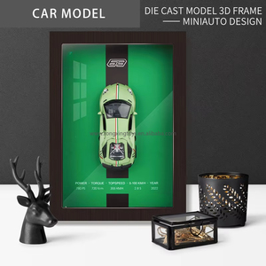 ใหม่กล่องภาพติดผนังสเตอริโอ3D รถ1: 32ชิ้นเครื่องประดับชุดของขวัญของตกแต่งบ้านกรอบรูป - Product Image 3