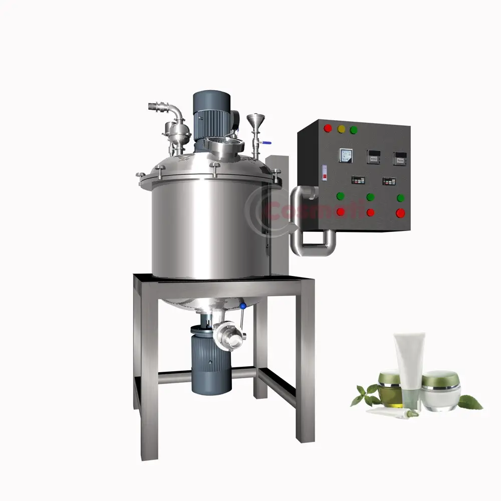 20l 50l small business cosmetic vacuum emulsifying homogenizer mixer lab vacuum emulsifier for nature cream