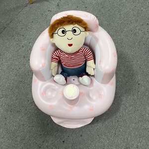 כיסא תינוק מתנפח עם תמיכה אחורית-מושב בריכת תינוק נוח ובטוח עבור זמן אמבטיה, רוביטות, ומשחק מים