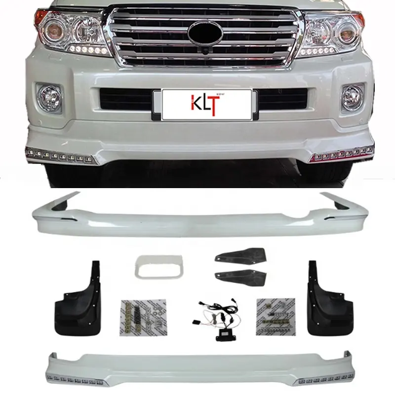 Mqklt — kit de carrosserie pour Toyota land cruiser 2010, avec becquet de protection avant et arrière, haute qualité, 2014 à 200