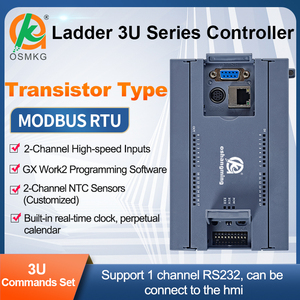 Oshangming 16 dijital giriş 16 transistör çıkışı PLC 8 darbe Servo step Motor için RS485 RS232 ile Analog Modbus Rtu