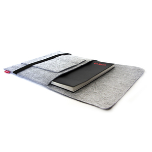 Personalizzata Grigio di Portatile Conferenza Penna Matita Feltro <span class=keywords><strong>Notebook</strong></span> Per Il Tempo Libero Con Cavo Elastico
