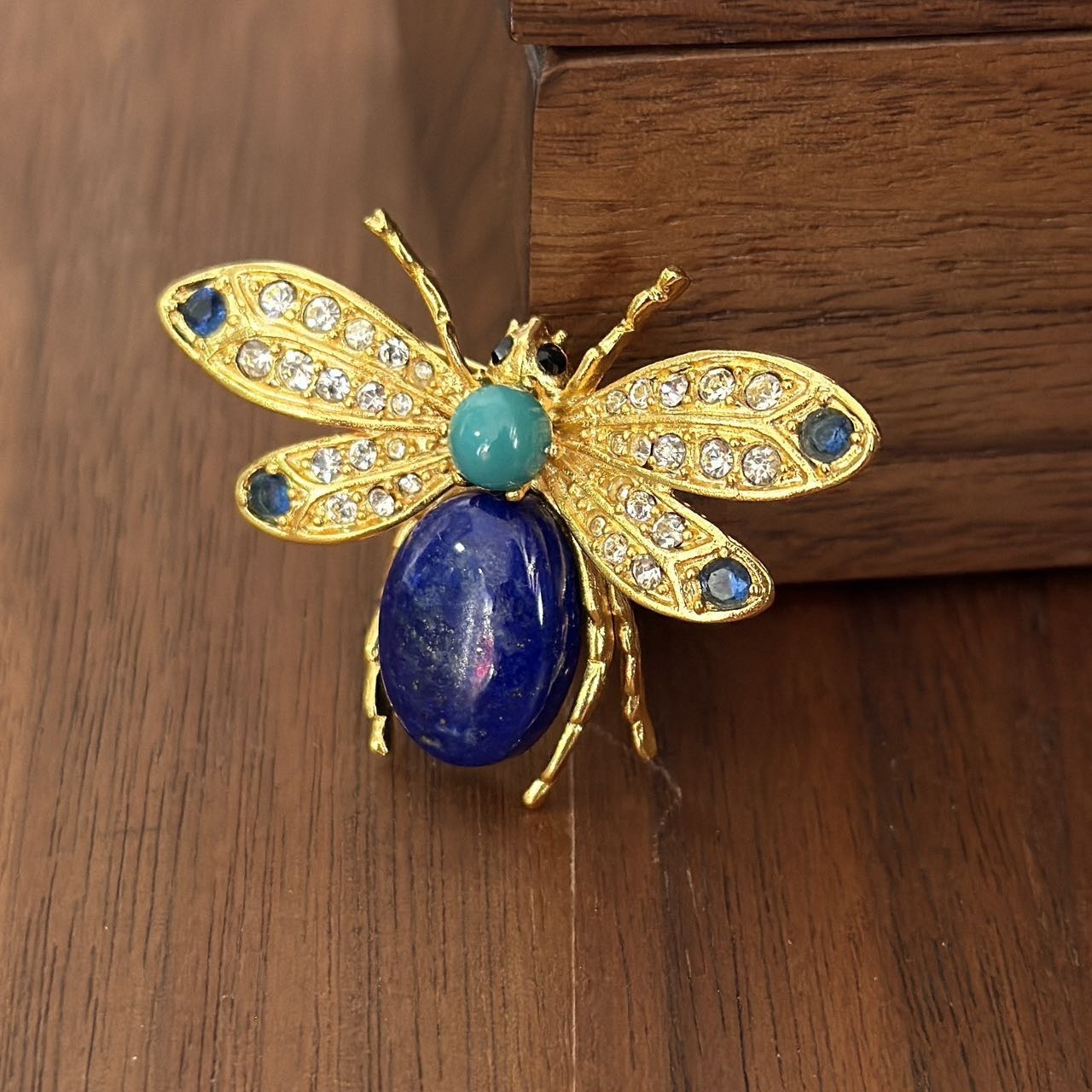 Turquoise Bee Brooch