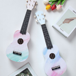 Vernice colorata studenti ukulele adulti facili da imparare strumenti per suonare e cantare piccola chitarra 21/23 pollici - Product Image 4