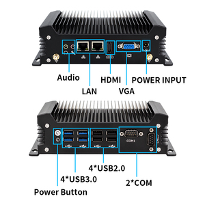 HXzc Fanless Desktop PC Mini Low Power 2 Ethernet <strong>Linux</strong> Ubuntu Industrial Computer with DDR4 Mini Barebone Hardware Software New - Product Image 5