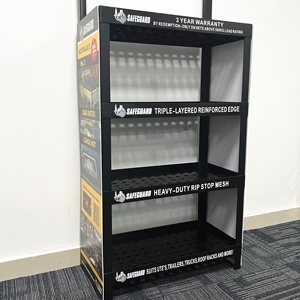 Tùy Chỉnh Cao Chịu Tải PVC PP Bán Lẻ Hiển Thị Giá Có Thể Gập Lại Hiện Đại 4 Lốp Hiển Thị Đứng Cho Cửa Hàng Cửa Hàng Tổ Chức Kệ - Product Image 3