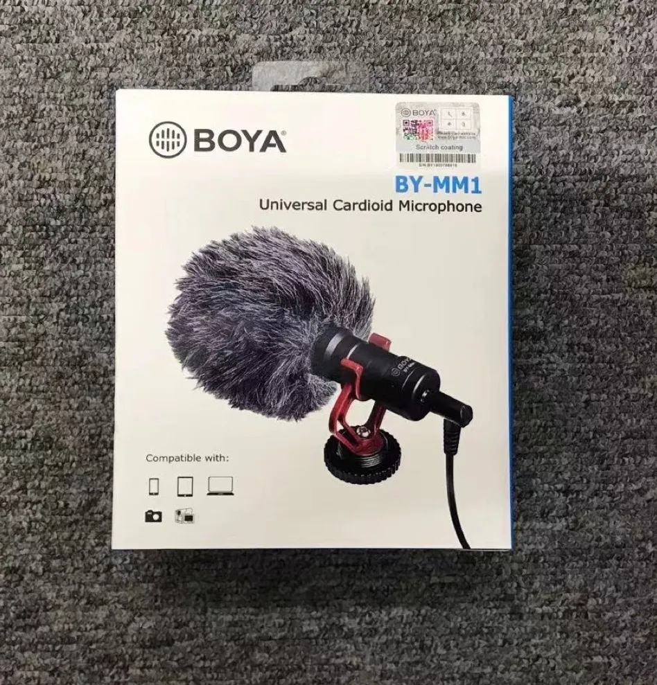 BOYA-Micrófono Boya SLR con reducción de ruido, micrófono para teléfono móvil, cámara direccional, radio en vivo, vlog