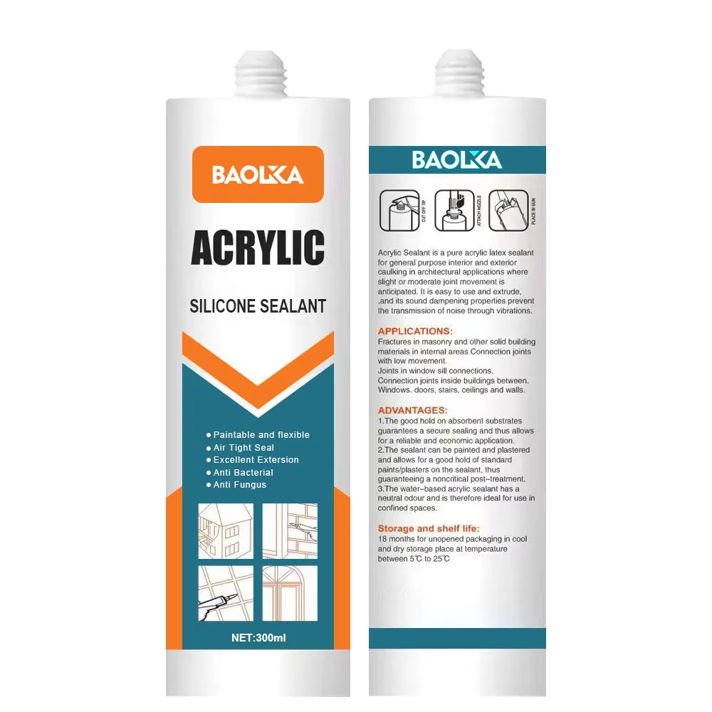 Baolijia không thấm nước HVAC Ống Sealant nước dựa trên ống dẫn không khí Acrylic Mastic Sealant