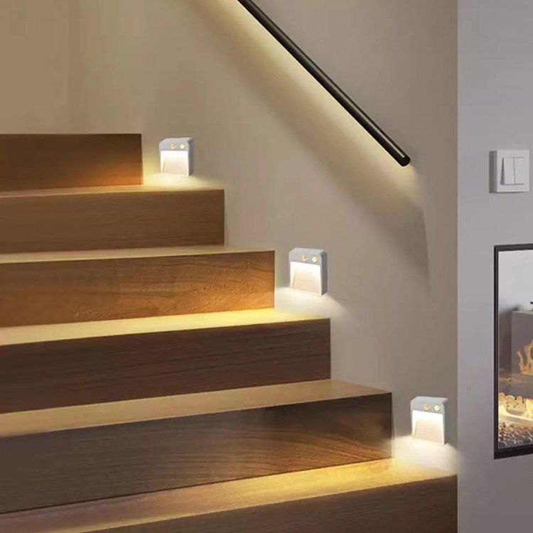 2022 PIR motion sensor night light 2 LED wall-mounted wardrobe closet bedroom cabinet human body sensor night light