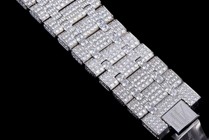 Đồng hồ CZ Bustdown 41mm với bộ máy tự động, toàn bộ mặt được đính đá, đồng hồ cơ khí đeo tay dành cho nam - Product Image 5