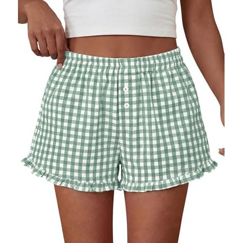 Plaid Dark Green White
