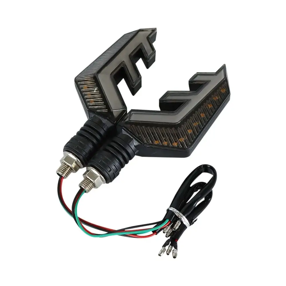 אופנוע איתות אור LED אחורי מהבהב DRL מנורת חיווי פנס לאוניברסלי 10 מ""מ