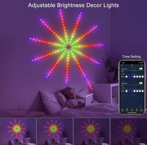 Thông minh Firework Led Lights app điều khiển từ xa bắn pháo hoa Launch hiệu ứng âm nhạc Sync RGB Color Changing Led Lights Strip cho trang trí nội thất - Product Image 3