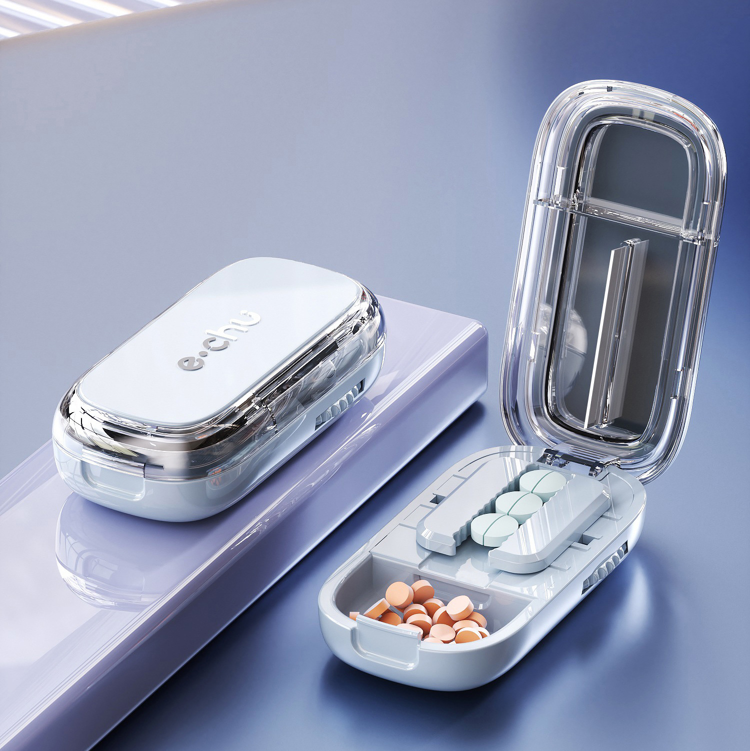Star blue medicine box-12 medicine cutter