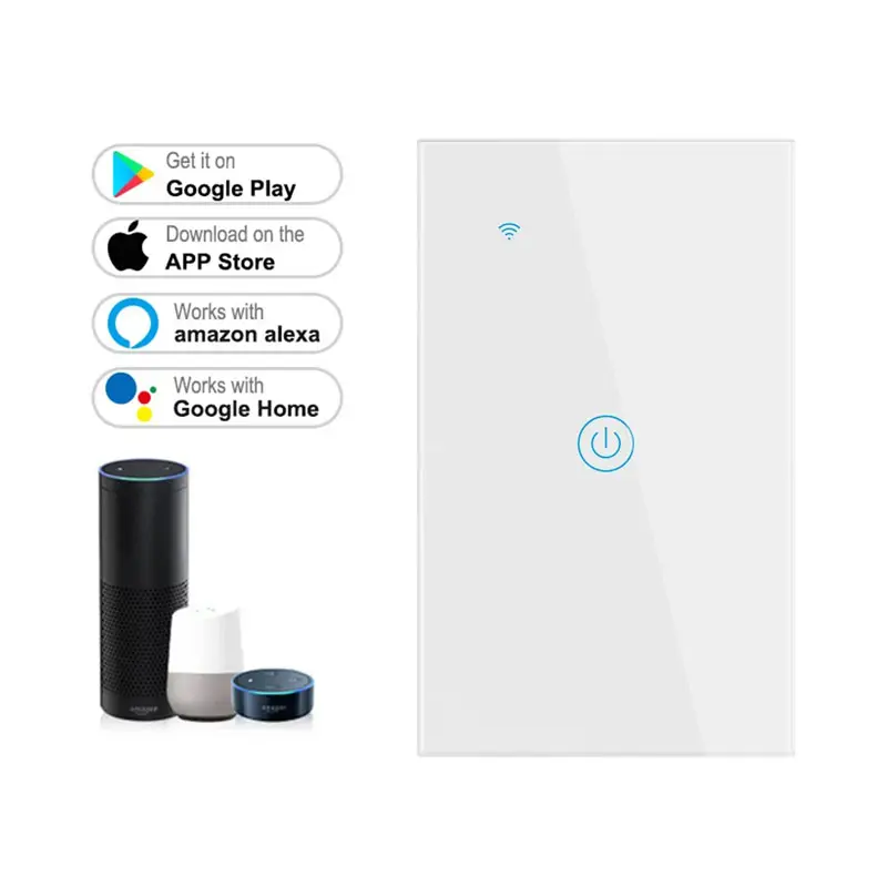 ZigbeeTuya Smart interruttore della luce Touch WiFi interruttore a parete lavoro con Alexa Google Home Alice Smart Life 1/2/3/4 banda ha bisogno di filo neutro