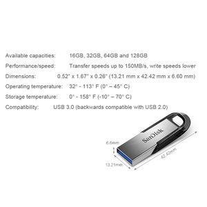 100% Original Sanisk Cz73 Ultra Flair Usb <strong>Flash</strong> Drive 16gb 64gb 32gb Usb 3.0 Metal Pendrive Pen Drive 128gb <strong>Memory</strong> Stick U Disk - Product Image 5