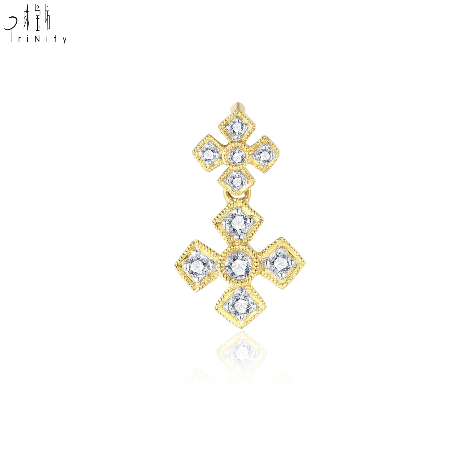 Or jaune 18 carats et or blanc