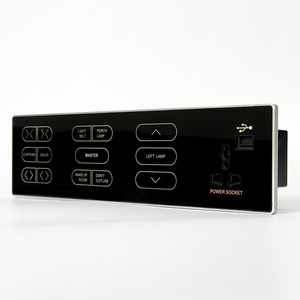 Ultra-Thin <strong>Design</strong> 4-Connected Touch Curtain Control Bedside Control Panel with Universal USB Socket