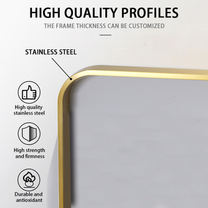 Gương trang điểm khung vàng ba lần-Thiết kế có thể gập lại, độ nét cao, sử dụng trang điểm hàng ngày cho nhu cầu làm đẹp toàn thân - Product Image 2