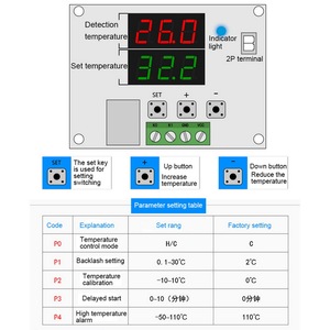 XH-W1219 DC12V pantalla Digital LED Dual, termostato, controlador de temperatura, interruptor regulador, relé de Control, Módulo Sensor NTC - Product Image 5