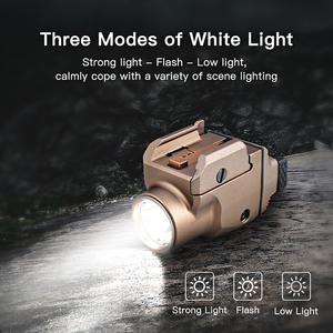 Kompakt lazer ışığı ayarlanabilir monte ışık ve yeşil lazer Combo tip-c şarj edilebilir LED taktik el feneri - Product Image 4