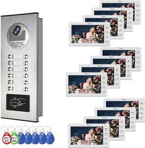 Anjielo Smart Building bis zu 12 Geräte kommunizieren in Echtzeit überwachung Mehrfamilien-Video-Intercom-System - Product Image 1