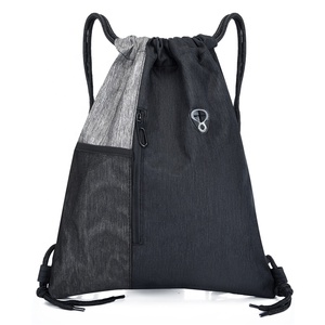 Custom Logo <strong>Nylon</strong> Draw <strong>String</strong> Bag Backpack Recycled Waterproof Polyester Drawstring Bag - Product Image 5