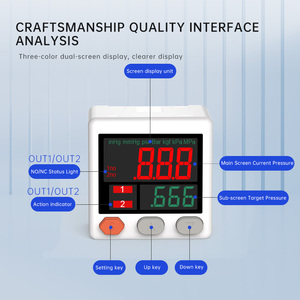 शिन np श्रृंखला 3-स्क्रीन डिस्प्ले उच्च-सटीक डिजिटल दबाव स्विच 2 आउटपुट कम दबाव प्रकार (-0.1mpa) फिटिंग - Product Image 2