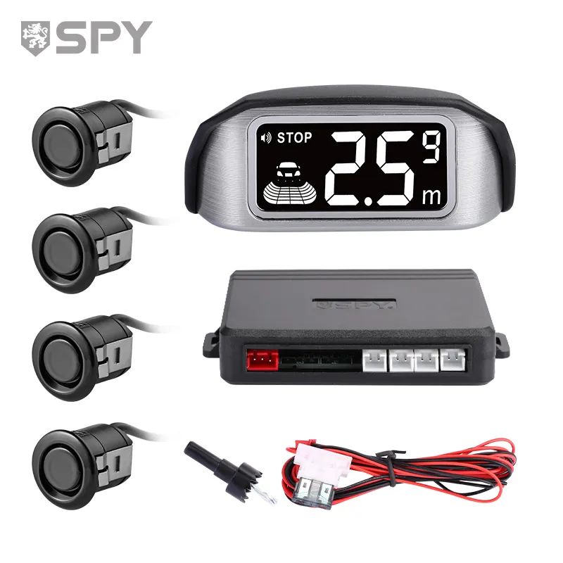 SPY vendita calda 12V universale senza fili LCD 4 sensori di inverso dell'automobile kit sensore di parcheggio sistema