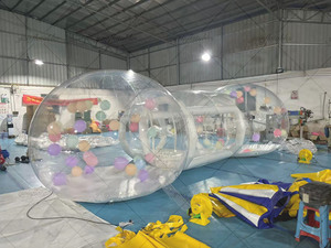 Bơm Hơi Khổng Lồ Đôi Bong Bóng Bong Bóng Nhà Bong Bóng Trẻ Em Bóng Bay Lớn Rõ Ràng Đôi Mái Vòm Bơm Hơi Lều Cho Đảng - Product Image 5