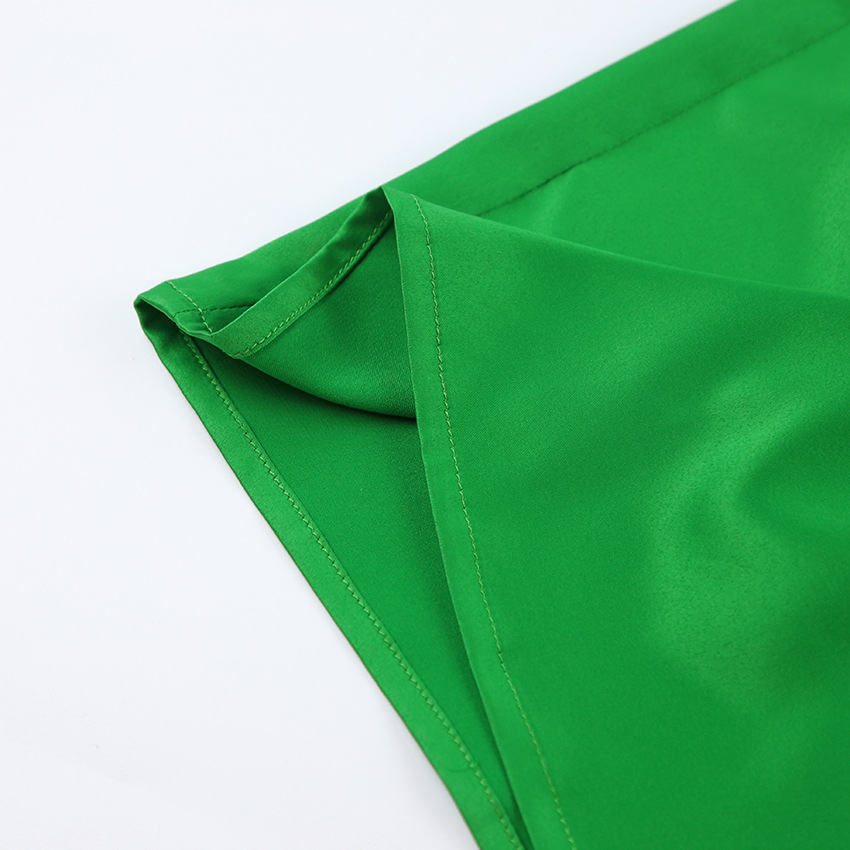 Custom Backless Maxi Dress Fashion Women Summer Sexy Strap Draped Neckline Side Seam Slit Satin