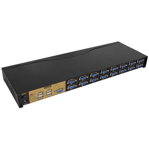 VCOM 16进1出VGA KVM开关，带红外遥控器，用于计算机到键盘鼠标视频监视器切换器 - Product Image 4