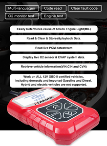 OBD2 KW310 Auto fehler detektor Neueste <span class=keywords><strong>Software</strong></span> Motors canner für alle 12V Autos Kunststoff analysator Englische Sprache <span class=keywords><strong>1</strong></span> Jahr Garantie