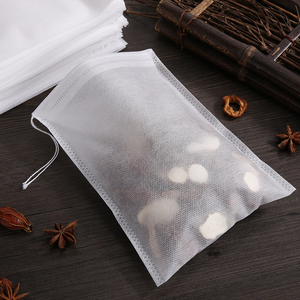 Bolsa de té de nailon reutilizable de tela no tejida biodegradable con logotipo, bolsa piramidal de filtro de té con cordón, bolsa de té vacía personalizada - Product Image 2