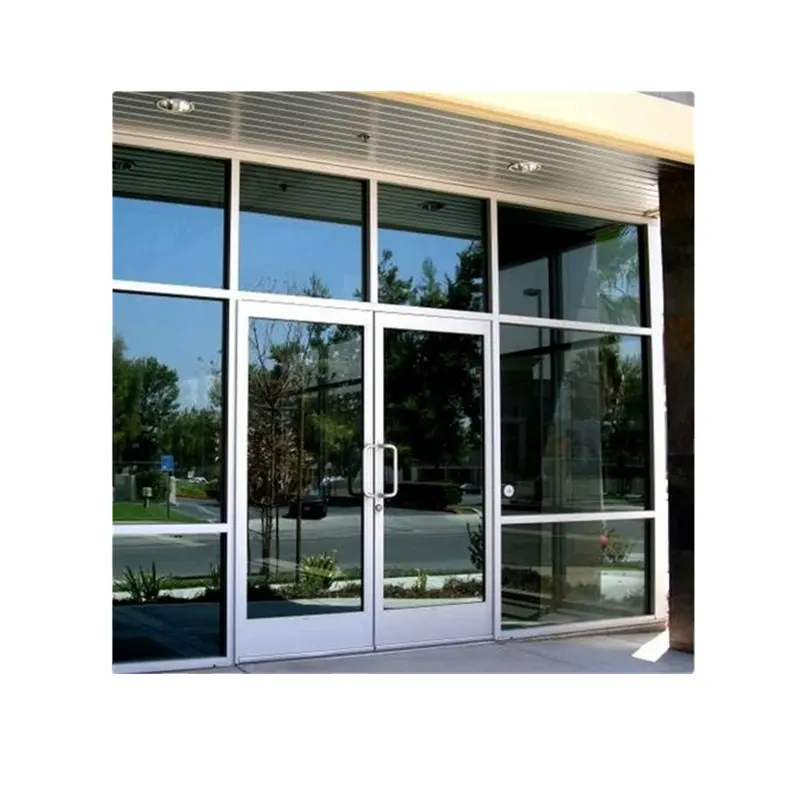 Aluminium Profil Glas Wasserdichte Schaukel Glastür Moderne wasserdichte Türen für Badezimmer
