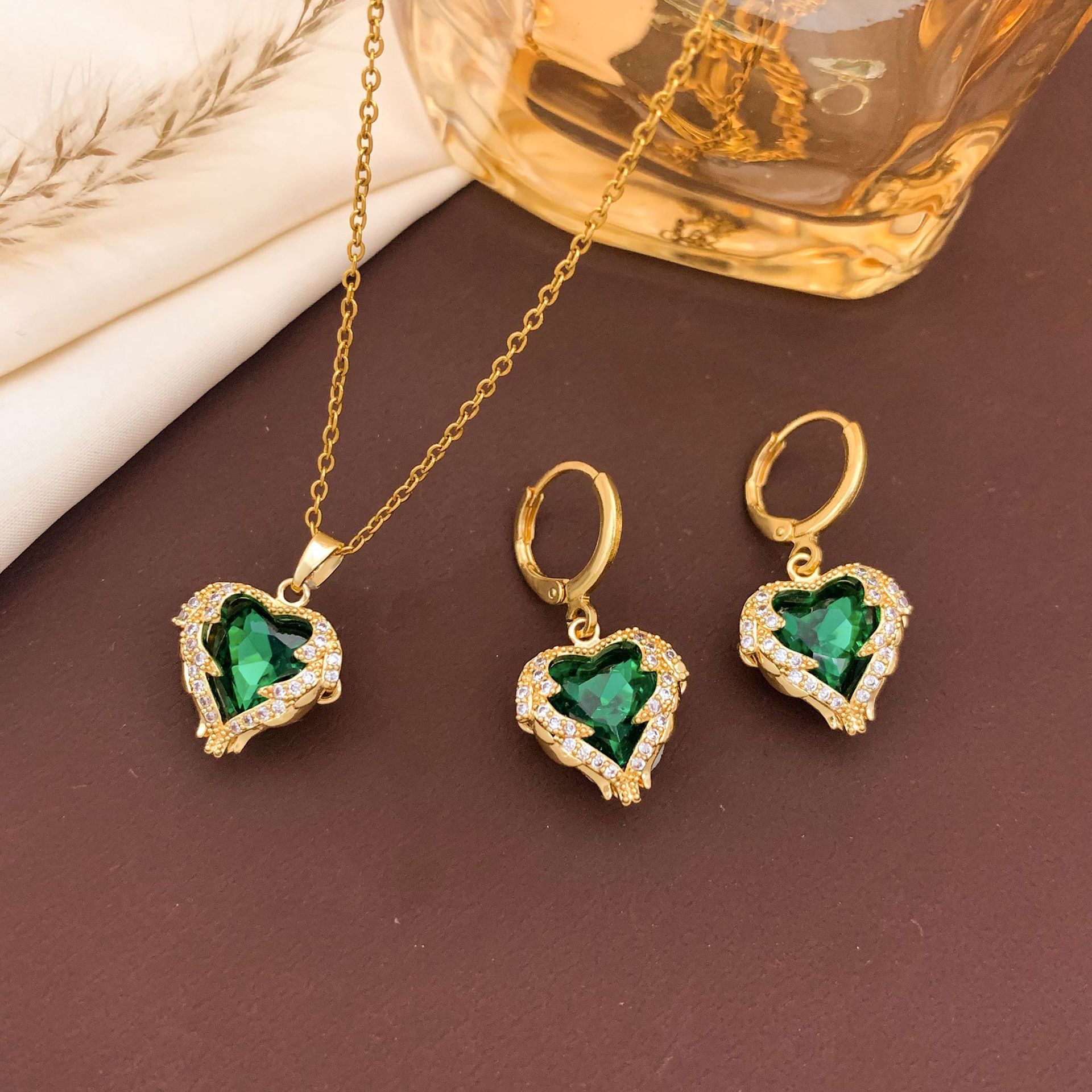 XL138 Set Amore Smeraldo Oro