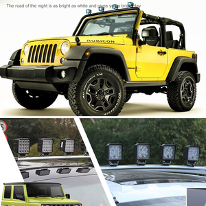 Simple Design Angel Eye Waterproof Driving Car Accessories square Machine Ip68 48w <strong>Led</strong> Work Light Universal Working Headlights - Product Image 5